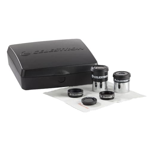 Image of Celestron 94306 PowerSeeker Telescope Accessory Kit - Includes 2X 1.25 Kellner Eyepieces, 3 coloured Telescope Filters, and Cleaning Cloth