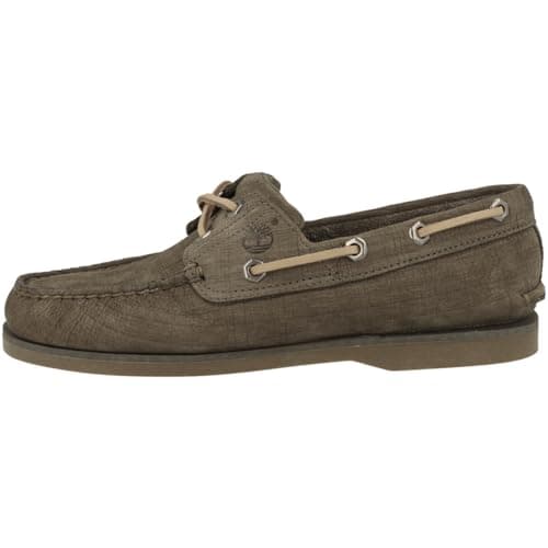 Image of Timberland Classic Boat 2 Eye Loafers Code TB0A4187EO8 Green, Eo8 Olv Nubuck, 9 UK