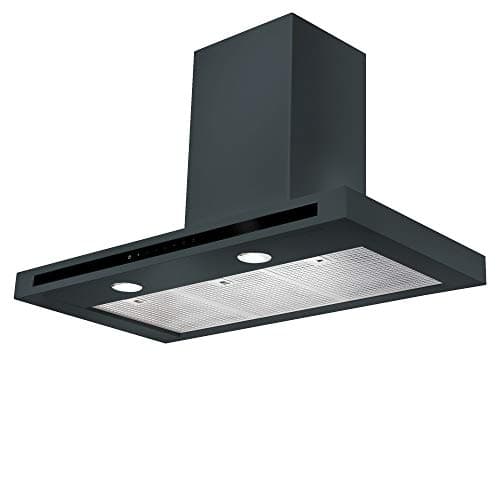 Image of Rangemaster Hi-Lite Slimline 90cm Chimney Cooker Hood - Slate Grey