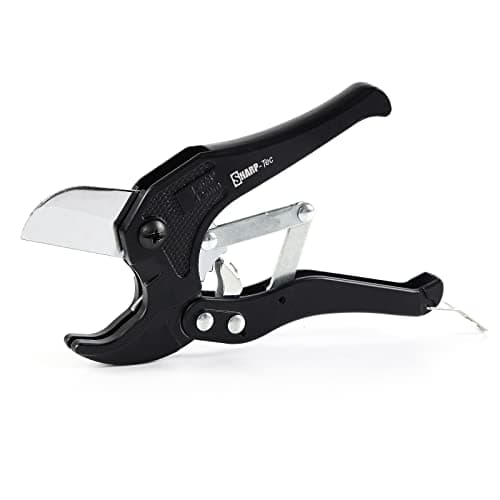 Image of Sharp-tec PVC Pipe Cutter 3-42mm, Heavy Duty Ratchet Plastic Pipe Cutting Tool, for Cutting 42mm OD PEX, PVC and PPR Hoses, Tube Cutter Slice for Plumbing and DIY
