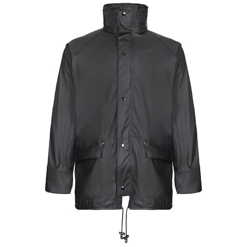 Image of Fort Airflex Breathable Waterproof Jacket - Size Large, Black - 100% Waterproof EN343 3:2, Breathable & Windproof Farming Jacket - Adjustable Hood, Tear-Resistant Flexible Fabric for Work & Outdoor