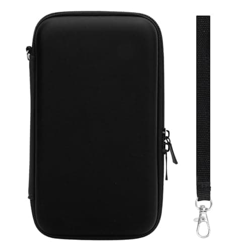 Image of Oytrui Hard Shell Travel Pouch with 8 Game Slots and Water Resistant PU Exterior for 3DS Console Accessories Carrying Case (Black)