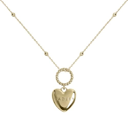 Image of RADLEY 18ct Gold Plated Hanging Heart Pendant Necklace