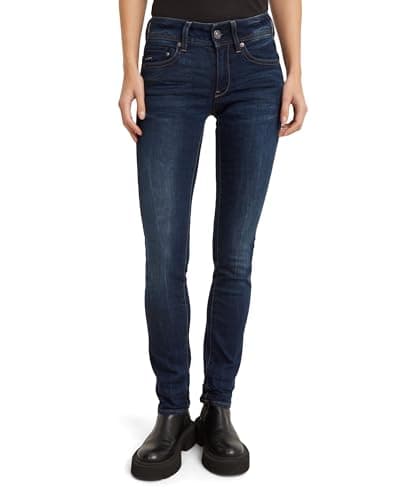 Image of G-STAR Women's Midge Saddle Straight Jeans, Blue (dk Aged D02153-6553-89), 30W / 30L