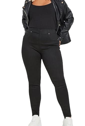 Image of Yours For Good Curve Pull On Stretch Jenny Jeggings - Women's - Plus Size Curve