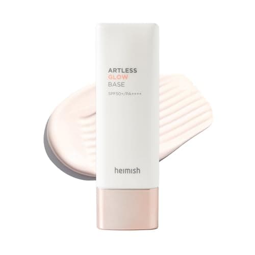 Image of HEIMISH Artless Glow Base, Multipurpose Makeup Base, Primer, Highlighter, Tone Up Sunscreen for face, Lightweight, Non-greasy, Hydrating, Natural Finish with SPF 50+ PA+++, 1.4fl.oz/40ml