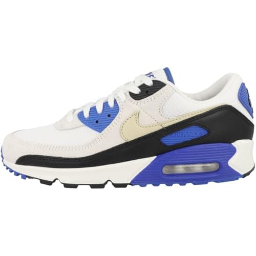 Image of NIKE HF3449-100 Air Max 90 Premium Men White/Khaki-Racer Blue-Black UK 8.5