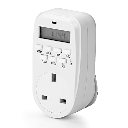 Image of Status: IONOS Timer Switch | 7 Day Digital Timer Light Switch | White UK Plug | ION7DDT10 | Digital