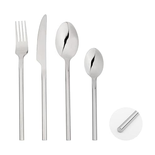 Image of Glim&Glam Forged Stainless Steel Cutlery Set Dinnerware Table Set Party (24pc Set)