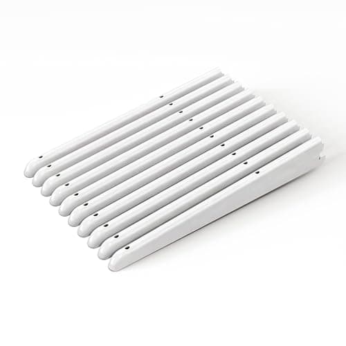 Image of IRONWORX® Twin Slot Shelving Brackets | 370mm | Heavy Duty White Carbon Steel Wall Brackets for Shelves | Pack of 10 | Home, Office & Garage Storage