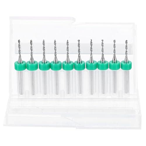 Image of sourcing map 10pcs PCB Drill Bit Set 1/8" Shank 1.4mm Tungsten Carbide Micro Twist Drill Bits Tools for Print Circuit Board Jewelry Plastic Wood Soft Metal