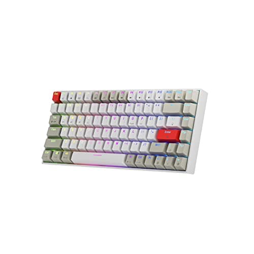 Image of NEWMEN GM840 75% Mechanical Keyboard TKL,Wired&Wireless Keyboard,USB-C&2.4G&Bluetooth Anti-Ghosting RGB backlight grammable Gaming Keyboards for Win&Mac&Android,Gateron switch (G-Blue)