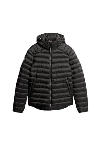 Image of Superdry Men's Hooded Fuji Sport Padded JKT Jacket, Black, S