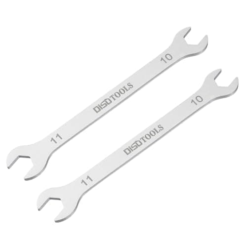 Image of sourcing map 2pcs Thin Open End Wrench 10mm x 11mm Metric Sandblasting Plated 3cr13 Stainless Steel, Double Ended Slim Spanner for Household Maintenance and General Repairs