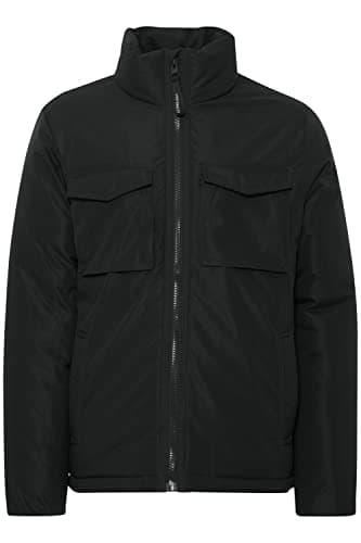 Image of 11 Project PRDeke Men's Transition Jacket, Short Winter Jacket with Stand-Up Collar and Pockets, Heavily Lined, Regular Fit, Black (194007), M