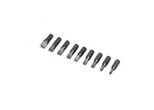 Image of Barnwell Set of 9 Flat Slotted Head Screwdriver Bits 3mm 4mm 4.5mm 5mm 5.5mm 6mm 6.5mm 7mm & 8mm