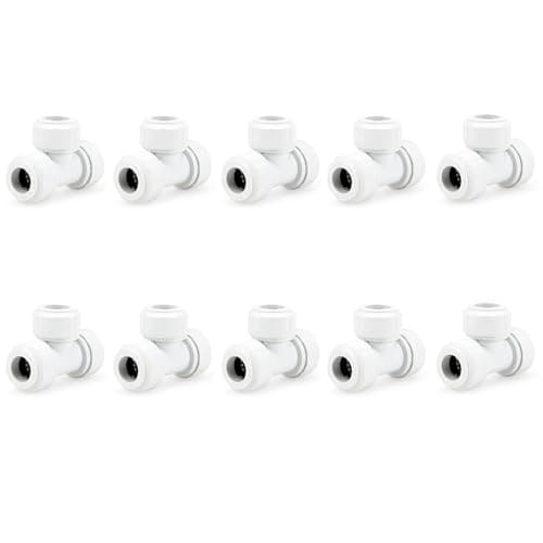 Image of LavaPlumb Push Fit Plumbing Fittings 15mm 22mm White Pushfit Elbow Tee Coupler for Barrier & Copper Pipe WRAS Approved