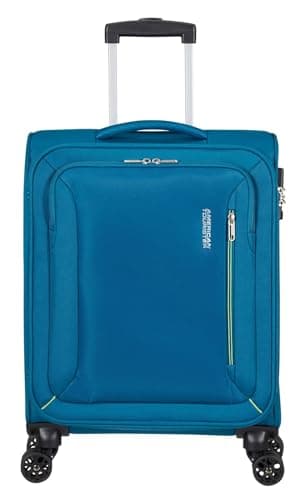 Image of American Tourister Hyperspeed 4-Wheel Cabin Suitcase 55 cm, Deep Teal, Standard Size, Hand Luggage