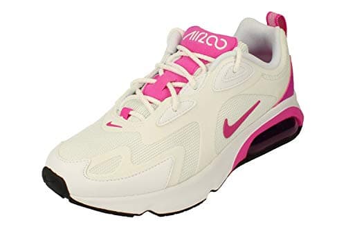 Image of NIKE Womens Air Max 200 Running Trainers CJ0629 Sneakers Shoes (UK 4.5 US 7 EU 38, White fire Pink Black 104)
