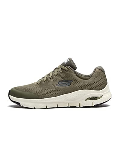 Image of Skechers Men's Arch Fit Sneaker,Olive Textile/Synthetic/Trim,9 UK