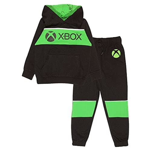 Image of Xbox Hoodie and Joggers Set for Boys, Xbox Logo Print, Long Sleeve Tracksuit, Official Merchandise, Ages 5 to 15 Years