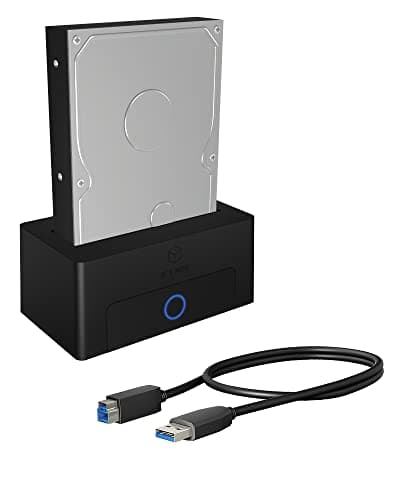 Image of ICY BOX IB-1122-U3 HDD/Hard Drive Docking Station USB 3.0 for SATA 2.5 Inch & 3.5 Inch Hard Drive Reader Adapter External Black