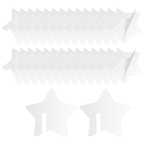 Image of sourcing map 30 Pcs Acrylic Drink Tags, Drink Labels for Party Star Shape Blank Champagne Wine Glass Name Tags DIY Drink Charm for Wedding Bar Party Decoration, Clear