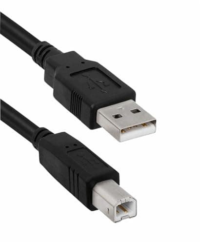 Image of USB Printer Cable 2M,USB 2.0 Type A to Type B High-Speed Data Transfer Compatible with All Printers, Scanners and Other Devices Premium Durable Design,Printer Cable for HP,Dell,Canon,Samsung