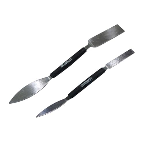 Image of Amtech G1855 Leaf and Square Profiling Tool Set, Triangular and Square Blades, Plasterers Trowel, Small Tool, Double-Ended 2-Piece