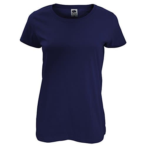Image of Fruit of the Loom Womens/Ladies Iconic T-Shirt (M) (Deep Navy)