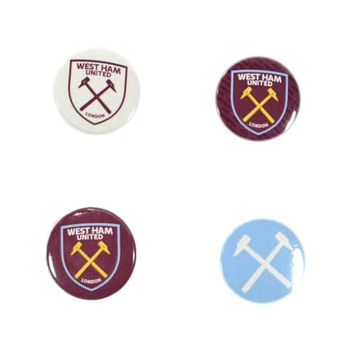 Image of Forever Collectibles UK Limited Official West Ham United Fc button badge set pack of four