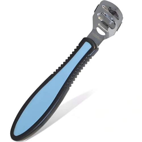 Image of YNR Callus Remover for Feet - Foot File Corn & Callus Remover, Pedicure Tool Includes 10 Replacement Heads, Heel Scrubber & Scraper, Corn Remover for Feet | (Black & Blue)