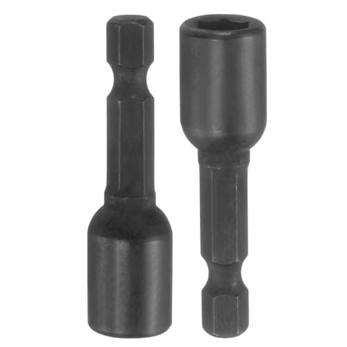 Image of sourcing map 2Pcs 1/4" Hex Shank 7mm Magnetic Hex Socket 48mm Length, CR-V Steel Quick-Release Impact Driver Socket Wrench Screw for Impact Drill Power Nut Setter