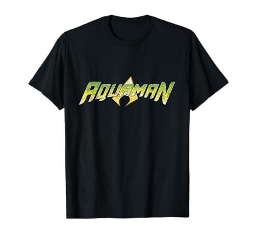 Image of DC Aquaman Logo Distressed T-Shirt
