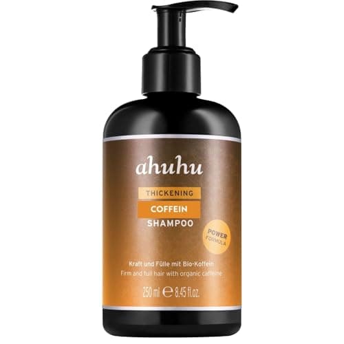 Image of ahuhu THICKENING Coffein Shampoo Power Formula (250ml) - Hair Thickening Shampoo With Caffeine, Formula For Fuller Volume Hair, Hair Growth Product For Fine Thin Hair and Volume