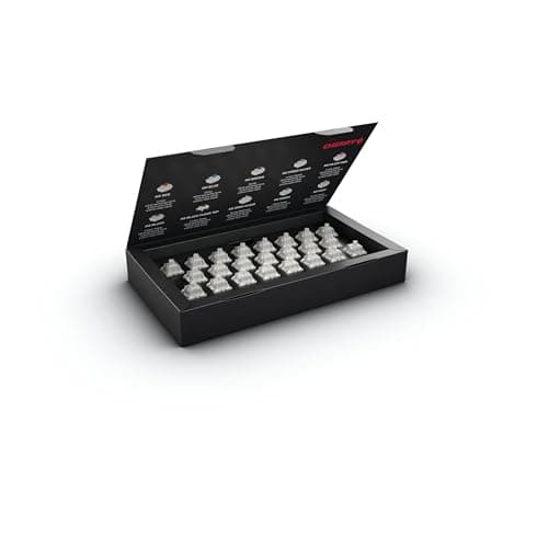 Image of CHERRY MX RGB ERGO CLEAR Switch Kit, 23 Mechanical Keyboard Switches, for Hot Swap or Gaming Keyboard, Tactile Switch without Click, Smooth & Noticeable