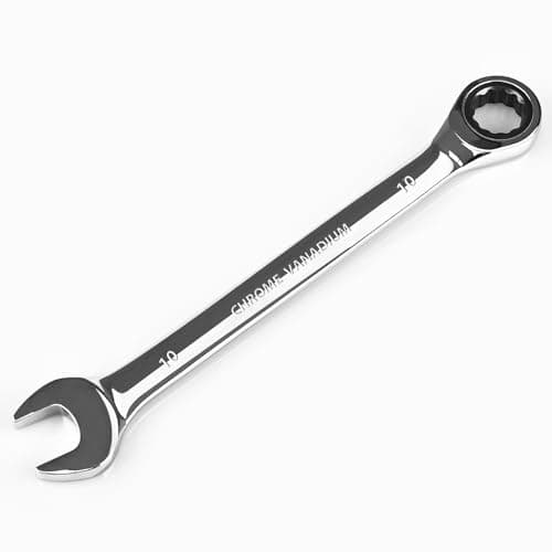 Image of EGOFINE 10mm Ratchet Spanner Metric, Industrial Grade Gear Wrench with 12-Point Design, 72-Tooth Ratchet, Chrome Vanadium Steel