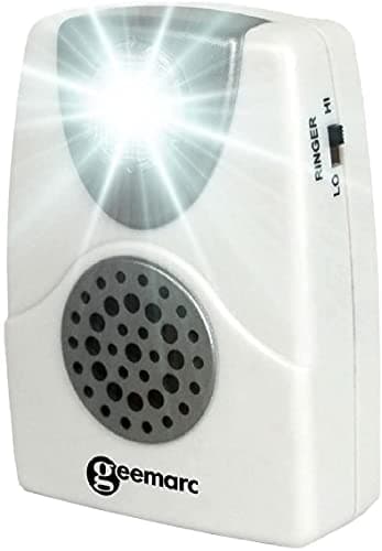 Image of Geemarc CL11 - Telephone Ringer Amplifier with Bright Flashing Light - Works with Landline Phones - Wall Mountable - Ideal for Noisy Environments and Hearing Impaired People, White
