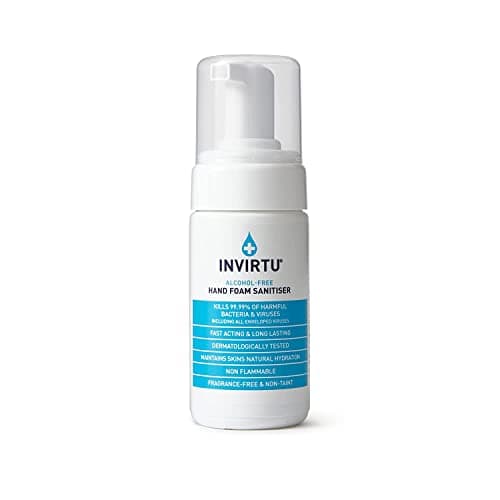 Image of INVIRTU Alcohol Free Hand Sanitiser Foam 100ml – Non-Scented Hand Foam – Gentle on Skin – Everyday Hygiene