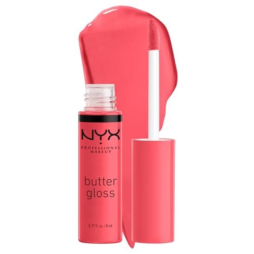 Image of NYX PROFESSIONAL MAKEUP Butter Gloss, Non-Sticky Lip Gloss - Sorbet (Vibrant Coral)
