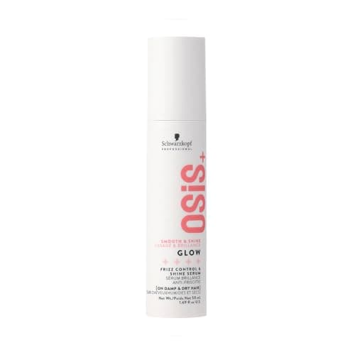 Image of Schwarzkopf Professional OSiS Glow Anti Frizz Shine Serum Silicone Free Heat Protection For Rough Dull Hair Easy Combing Improved Manageability Lightweight 50 ml