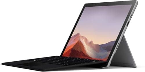 Image of Microsoft Surface Pro 7 12.3" Touchscreen 2-in-1 Tablet/Laptop, Intel Core i7-1065G7 (10th Gen, up to 3.9 GHz), 16GB RAM, 256GB SSD, Windows 11 Pro, Black, UK QWERTY Keyboard (Renewed)