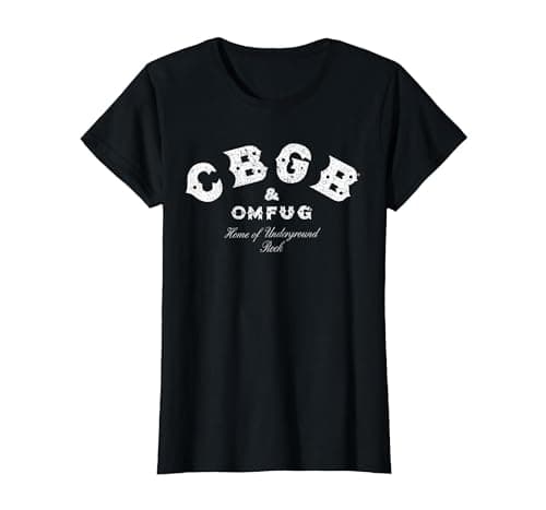 Image of CBGB Classic Logo On Black T-Shirt, Women, Black, XX-Large