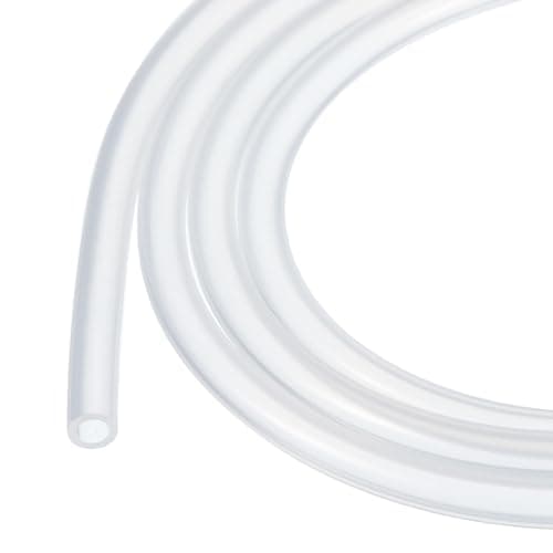 Image of Rebower 3.3ft Silicone Tubing 2.5mm ID 4mm OD Clear Industrial Plastic Tubing Pure Silicone Hoses for Pump Siphoning Draining Irrigation Brewing