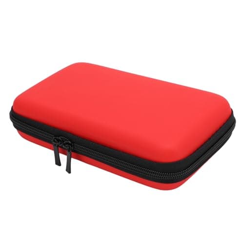 Image of Hard Shell Travel Case with 8 Game Slots & Accessory Storage for 3DS XL/2DS XL/DS Lite/DSi XL Consoles (Black) (Red)