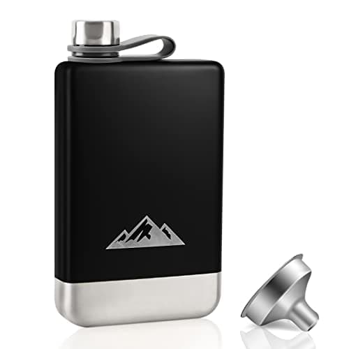 Image of KWANITHINK Hip Flask, Stainless Steel 8oz Hip Flasks for Men with Funnel, Whiskey Flask for Outdoor Camping Climbing Hiking Picnic