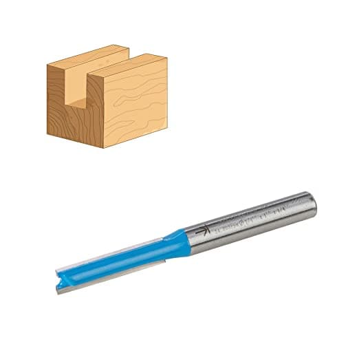 Image of Daptez ® 1/4" Shank Straight Imperial Cutter TCT Router Bits 1/4" Diameter x 1" Long DIY