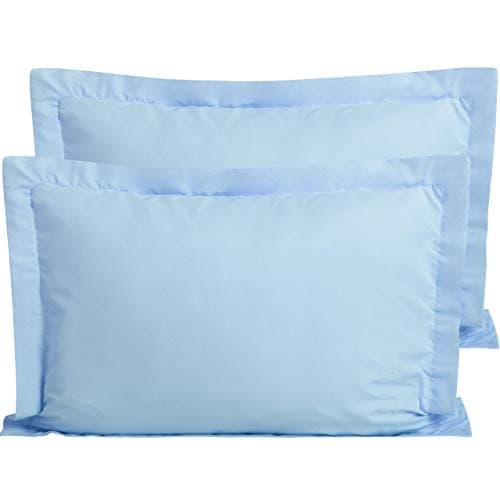 Image of FLXXIE 2 Pack 100% Brushed Microfiber 1800 Oxford Pillowcases, Stain Fade and Wrinkle Resistant, Soft and Cozy King Oxford Pillow Cases | Hotel Quality Pillow Shams, Pale Blue, 50x90 cm