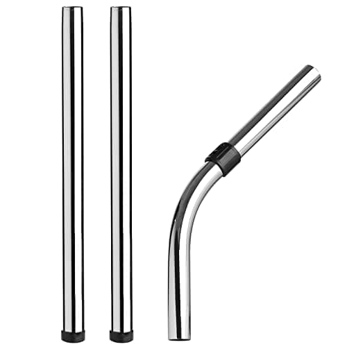 Image of Masterpart 3 Piece Steel Bent End & Extension Tube Set Compatible with Numatic Henry Hetty 32mm Chrome
