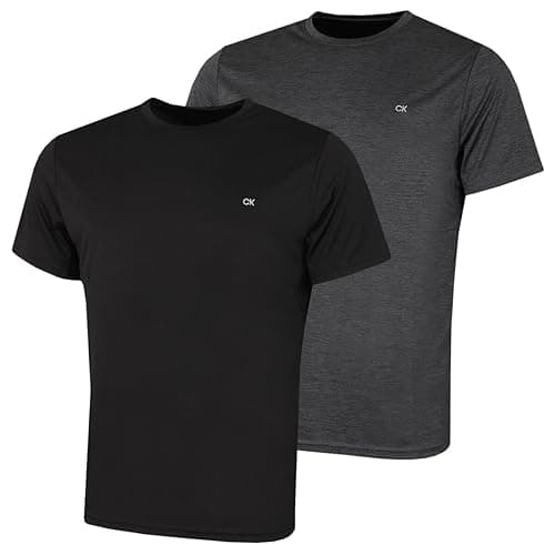 Image of Calvin Klein Mens 2 Pack Tech T-Shirt - Black/Grey - M